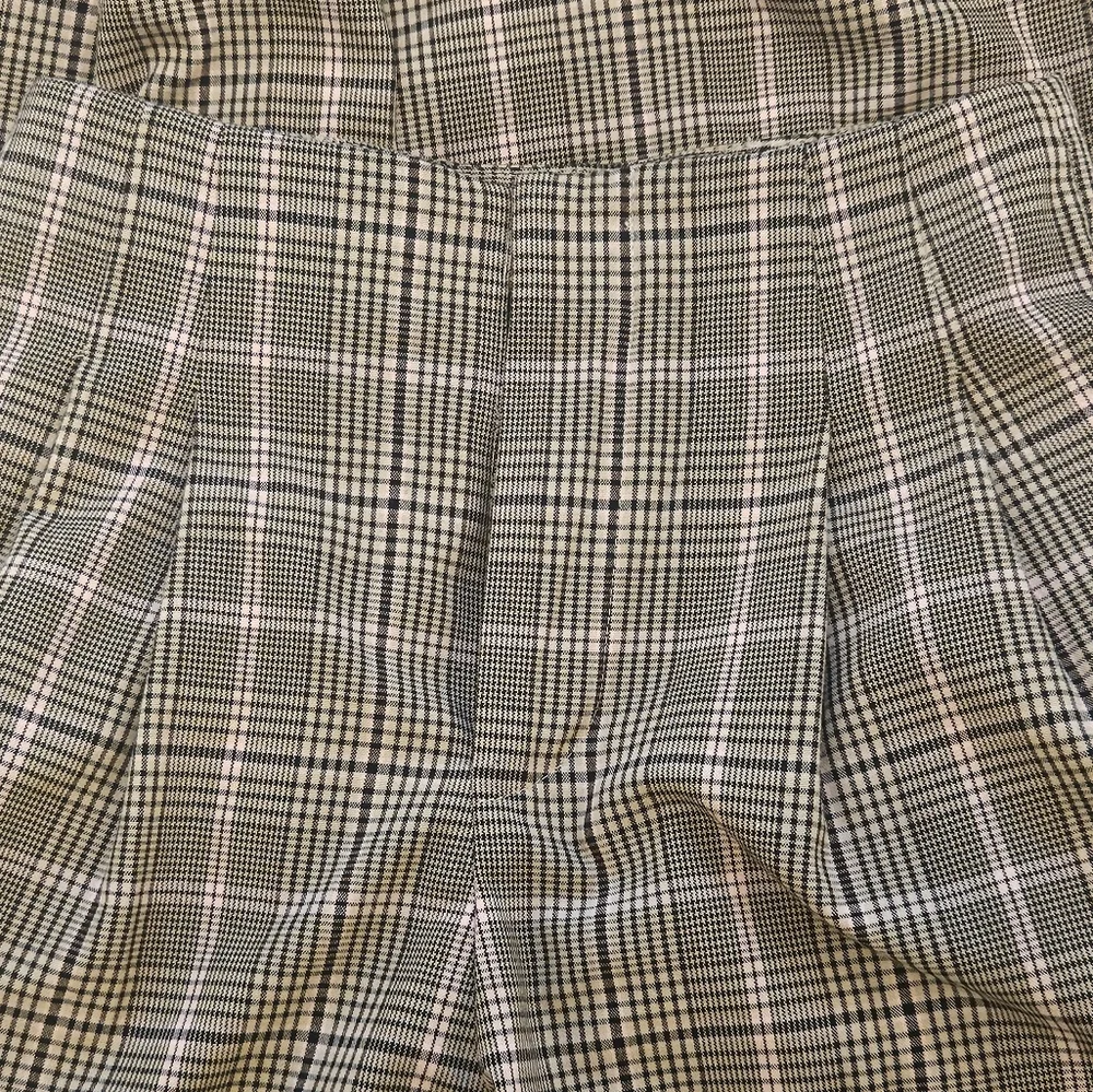 Zara Plaid High Waist Trousers Wide Leg Pants XS - Picture 5 of 11